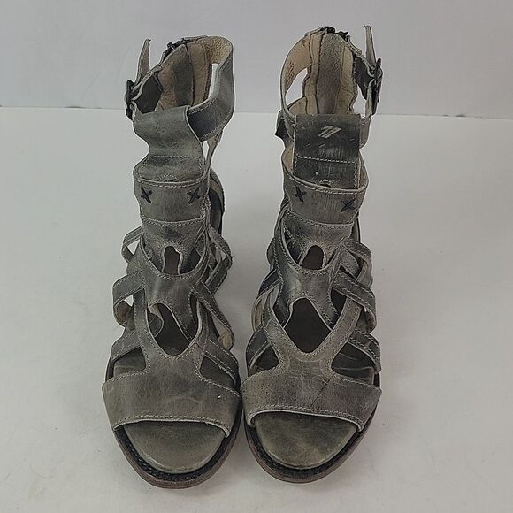 Freebird By Steven Gazelle Stone Gladiator Leather Women's Sandals - Picture 9 of 15